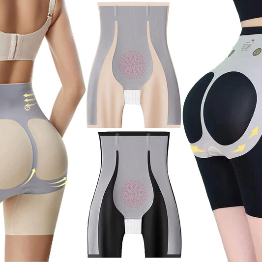 DuoSculpt Elegance™ – Shapewear Longue Taille Haute (Nude & Noir)